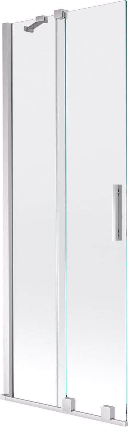 Mexen Velar paravento per vasca da bagno a 2 ante scorrevoli 75 x 150 cm, trasparente, cromo - 896-075-000-01-01