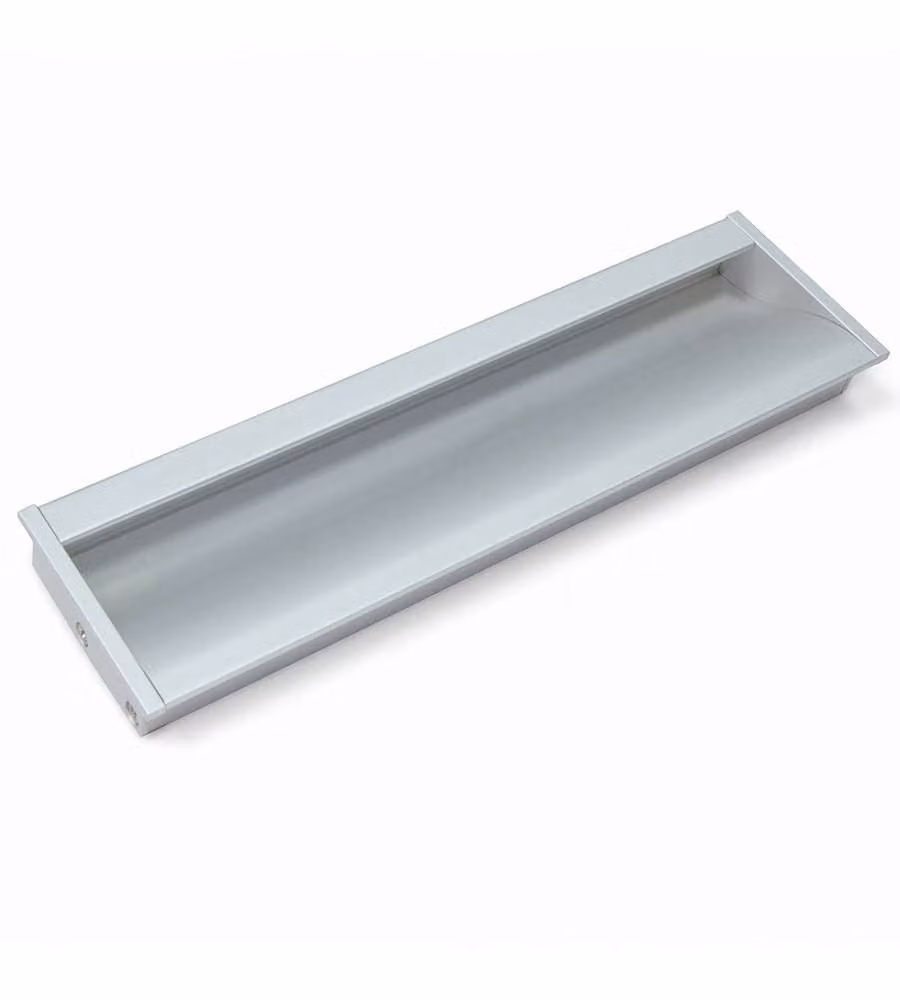 Emuca Maniglia per mobile Bologna, L 190 mm, interasse 160 mm, Alluminio, Anodizzato opacoto