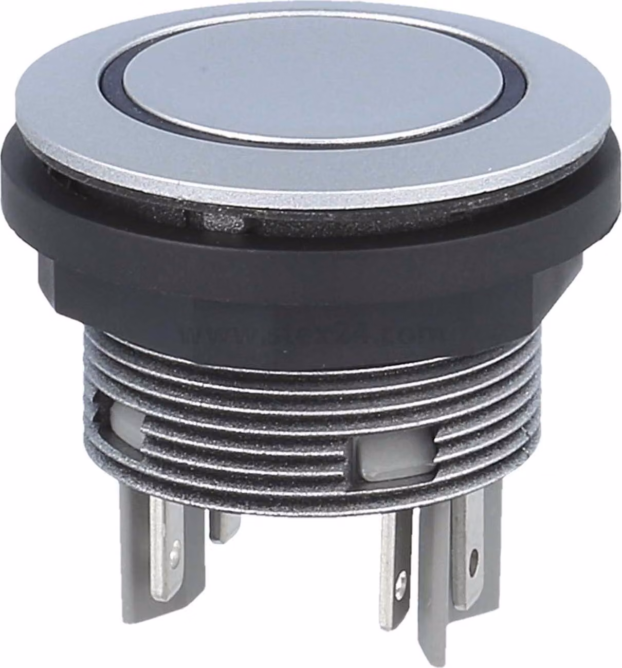 Georg Schlegel Pulsante con illuminazione ad anello, illuminabile 2S, rotondo, connettore piatto SHORTRON 2,8 mm x 0,8 mm - 1 pezzo