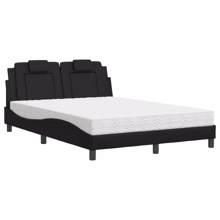Maison Exclusive - Letto "Viana" con materasso nero 140x200 cm in ecopelle