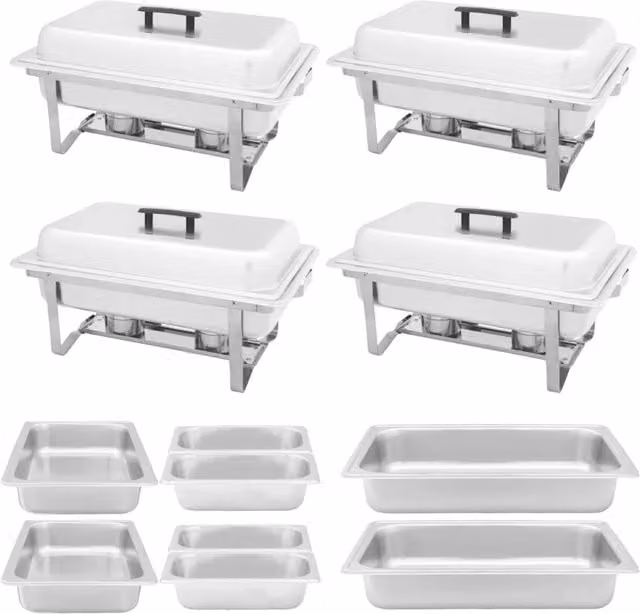 Set 4 pz Teglie Scaldavivande in Acciaio Inossidabile CFW2056834