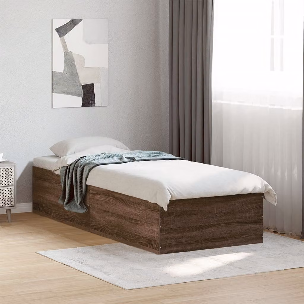 vidaXL Giroletto in legno multistrato color rovere marrone L/P/H: 200 x 100 x 35 cm