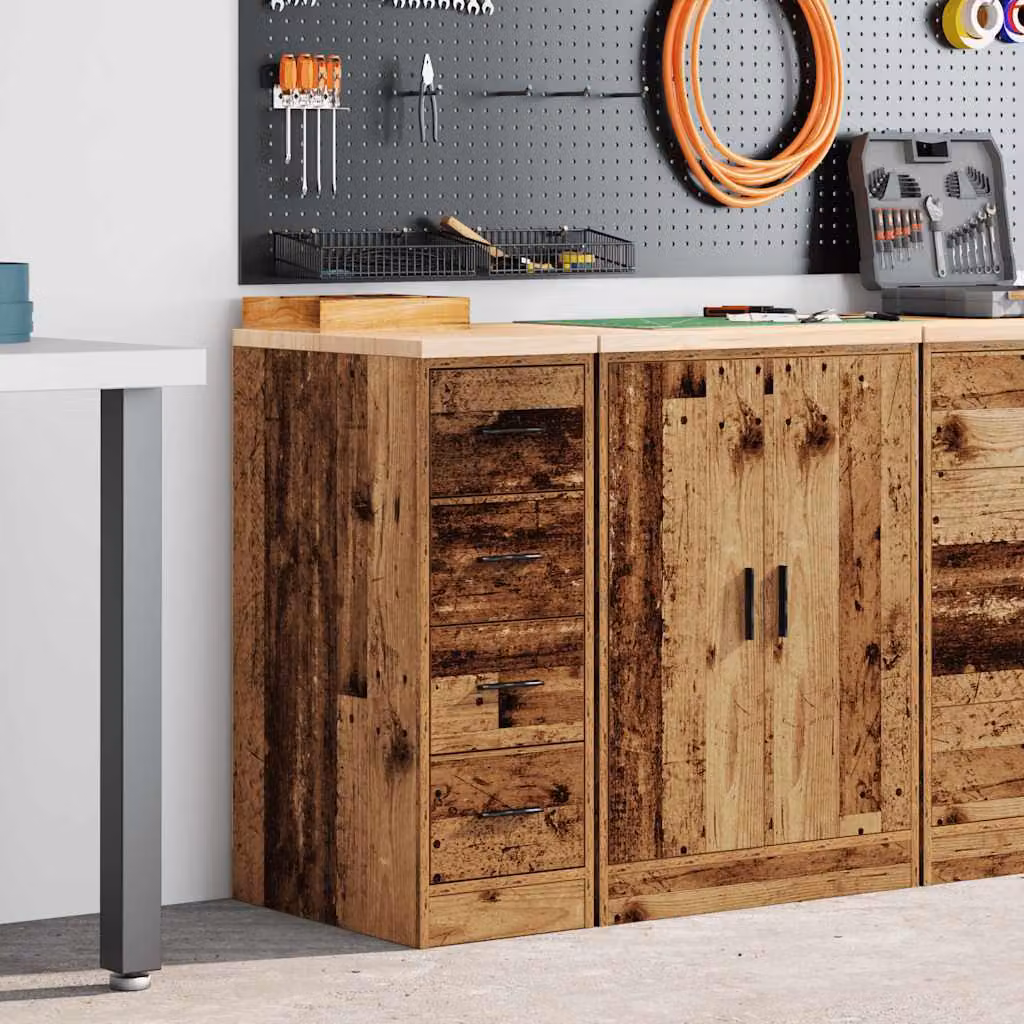Armadietto da giardino in legno di pino stile industriale vidaXL, colore marrone, L/P/H: 30 x 51 x 85 cm