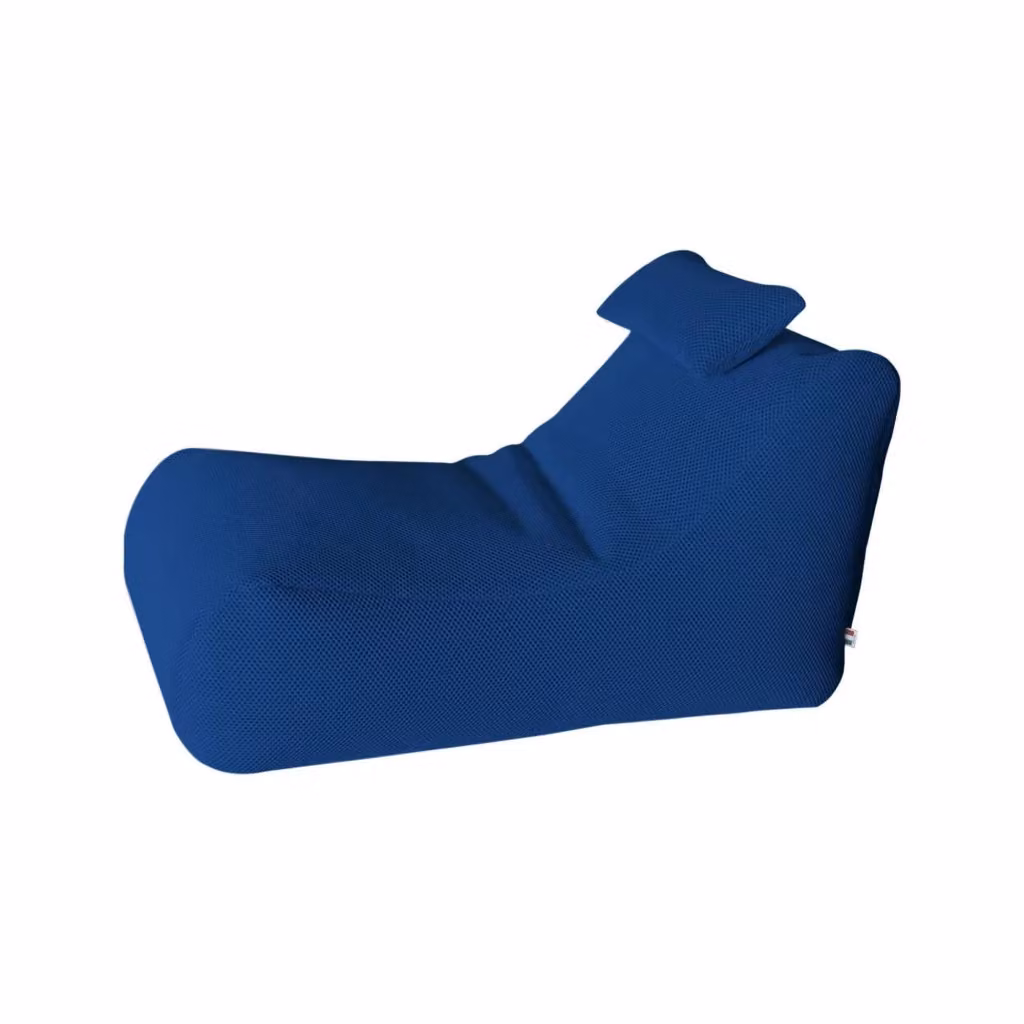 Pouf Chck Talamo Italia, Poltrona sacco e poggiapiedi multiuso in blu, L 120 x P 70 x H 65 cm – 2