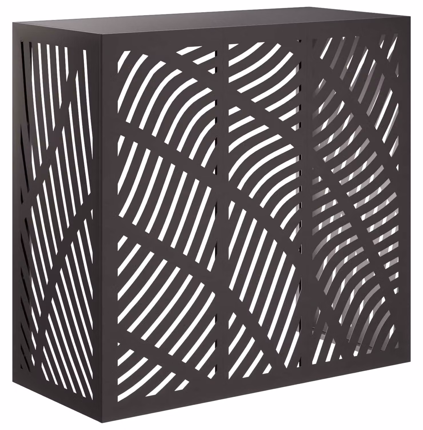 Coperchio per aria condizionata nero 110 x 50 x 105 cm acciaio