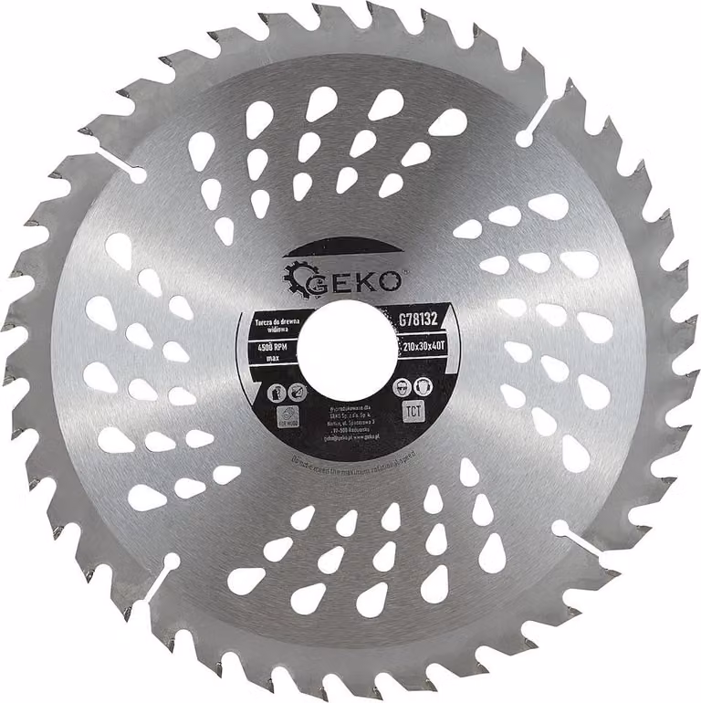 Disco in legno 210x30 mm con 40 denti per tagli di precisione
