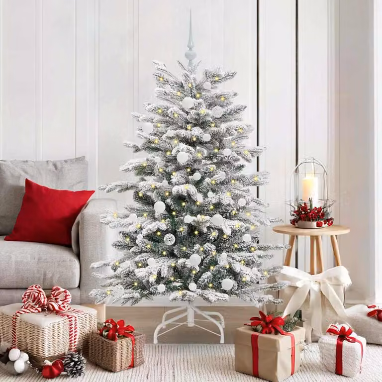 Maison Exclusive - Albero di Natale artificiale pieghevole, bianco, 150 cm, in PE e PVC