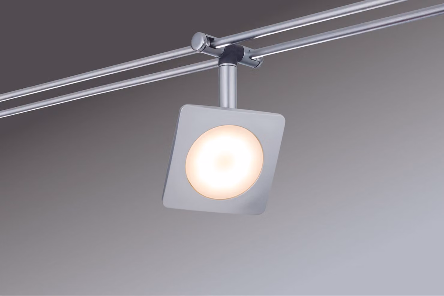 Paulmann Rail Systems, set QuadLED a corrente continua, 6 lampade da 4W, paralume cromato opaco, 230V/12V DC, 30VA, metallo