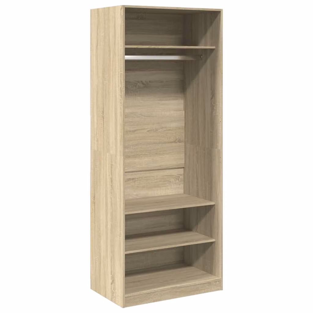 Armadio Rovere Sonoma 80x50x200 cm in Legno Multistrato
