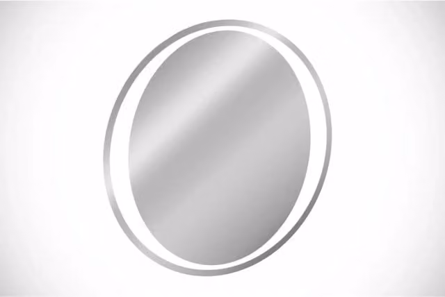 Specchio bagno LED rotondo 80 cm illuminazione posteriore bianca design