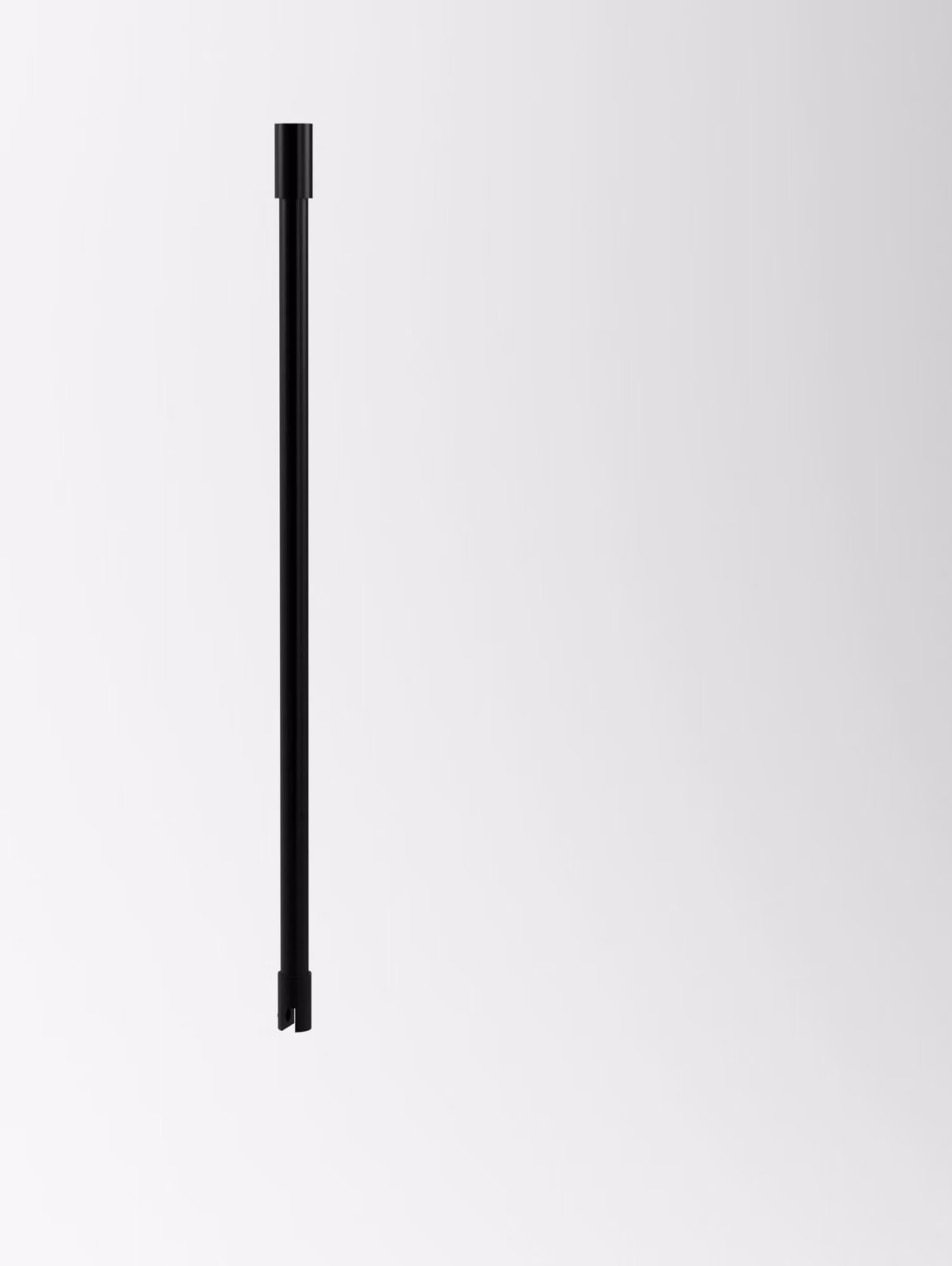 Barra di fissaggio a soffitto per doccia a filo pavimento, laccata NERO OPACO - 60 cm, TAGLIABILE