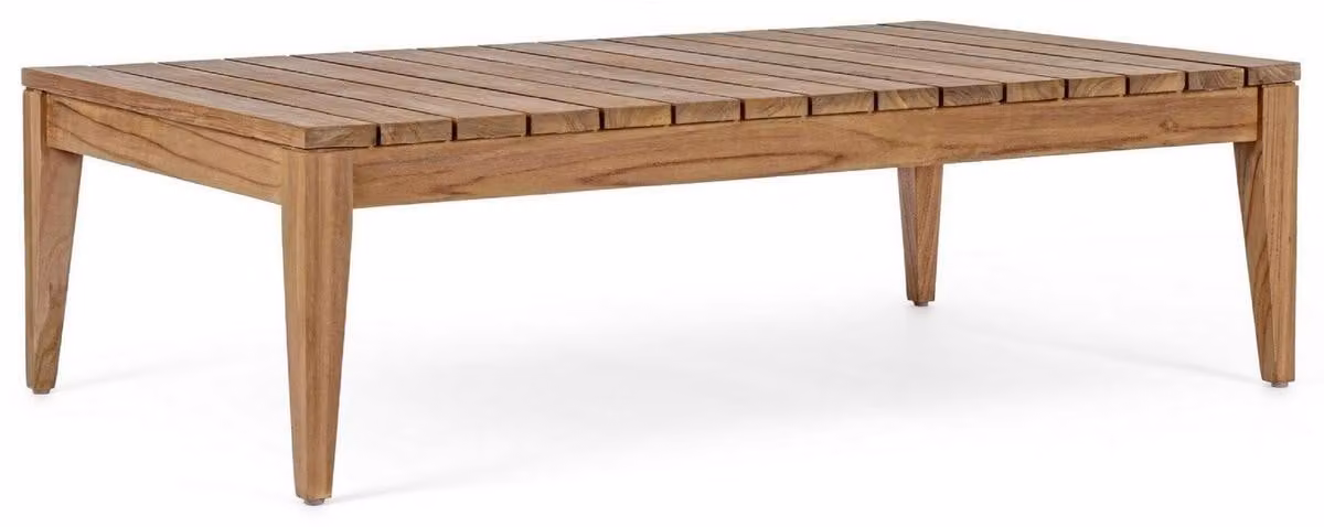 Casa Padrino Luxury Teak Garden Table Brown 120 x 70 x H. 35 cm - Tavolo in legno massello da giardino e patio resistente alle intemperie - Mobili da giardino e patio moderni in teak - Collezione Luxury