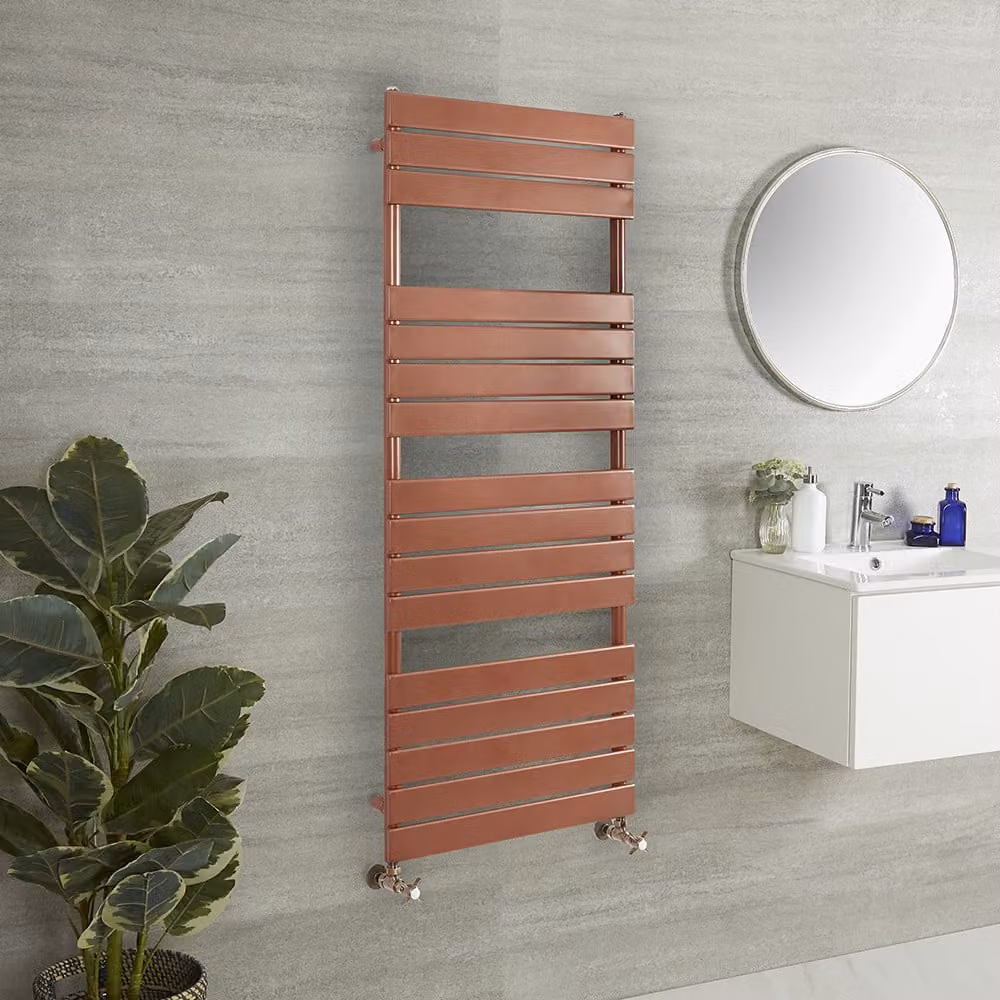 Scaldasalviette di Design - 1500mm x 450mm - Rame Metallizzato - Lustro