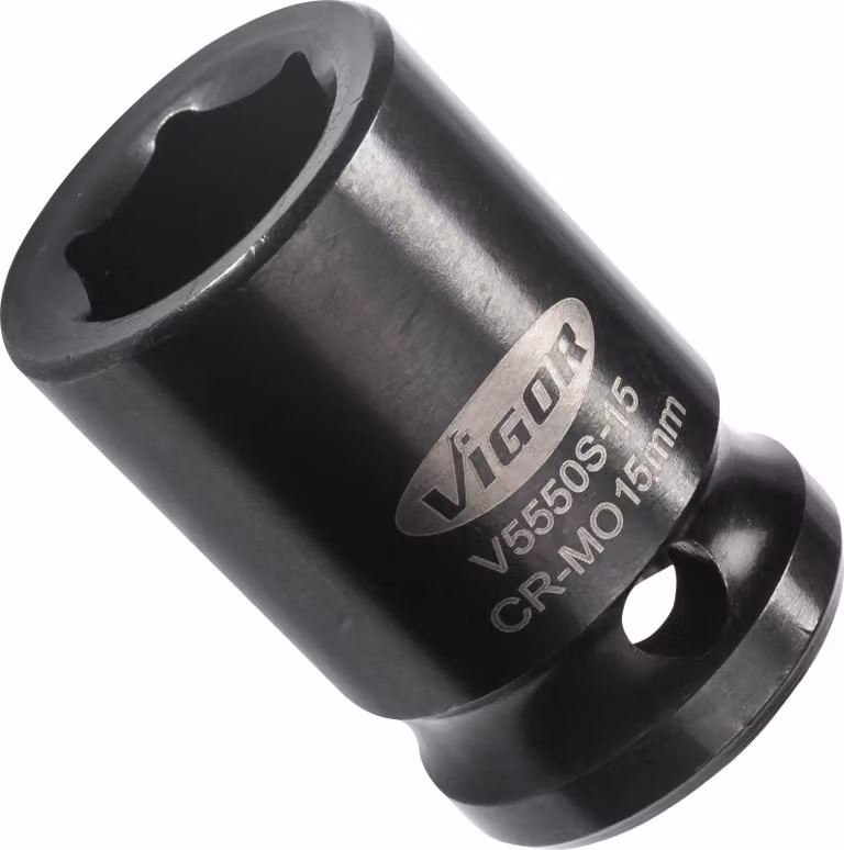 Avvitatore a impatto VIGOR, bussola corta V5550S-15, esagono da 1/2" SW 15