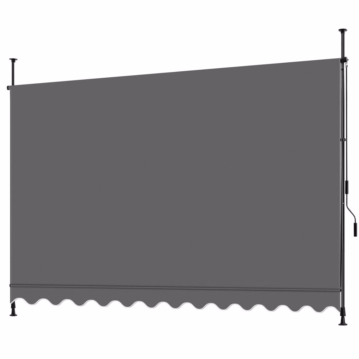 Tenda a morsetto tectake con manovella e altezza regolabile, nero/grigio, L: 300 cm, H: 180 cm – 4