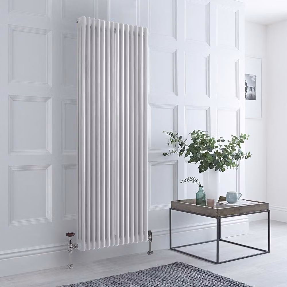 Radiatore Verticale Tradizionale Triplo a Colonna Bianco 1800x650mm Termosifone - Regent