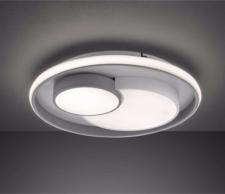 Lampada da soffitto a LED, grigio bianco, dimmer a 3 livelli, D 50 cm