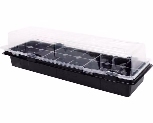 Mini fioriera MEDIUM 18 fori 47x16x12 cm 2 pezzi nero