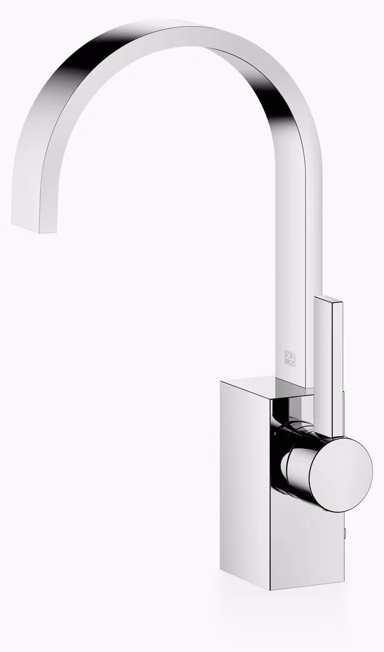 Dornbracht MEM Mitigeur monocommandé pour lavabos avec garniture d'écoulement, saillie 165mm, 33500782-00, 33500782-00