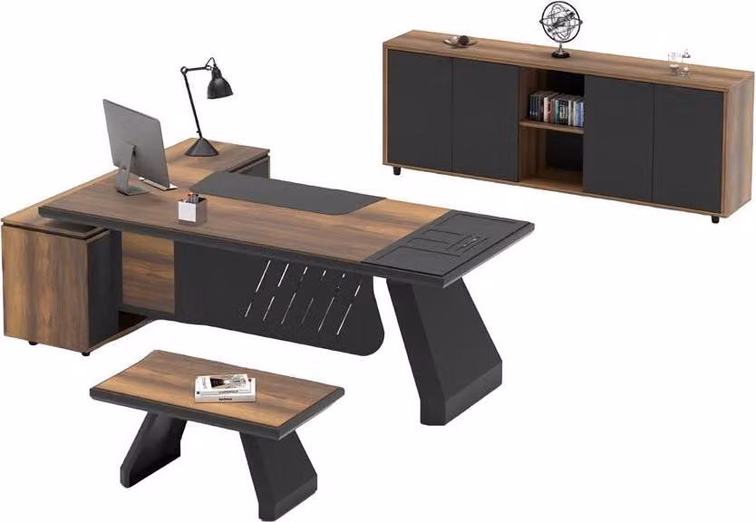 Arbeitstisch Tisch Sideboard Büro Einrichtung Schreibtisch 3tlg. Set Möbel