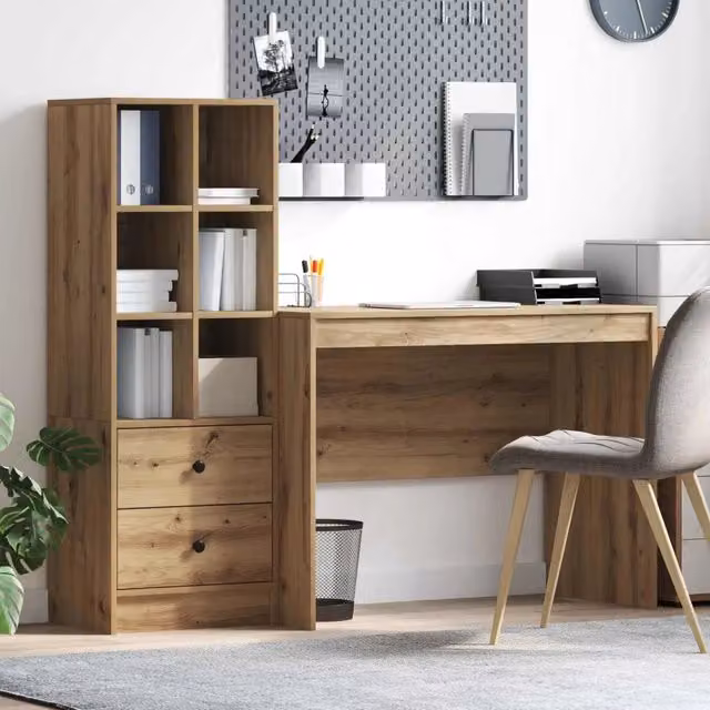 Scrivania Rovere artigianale 145.5 x 50 x 127 cm 2 pz 3337376