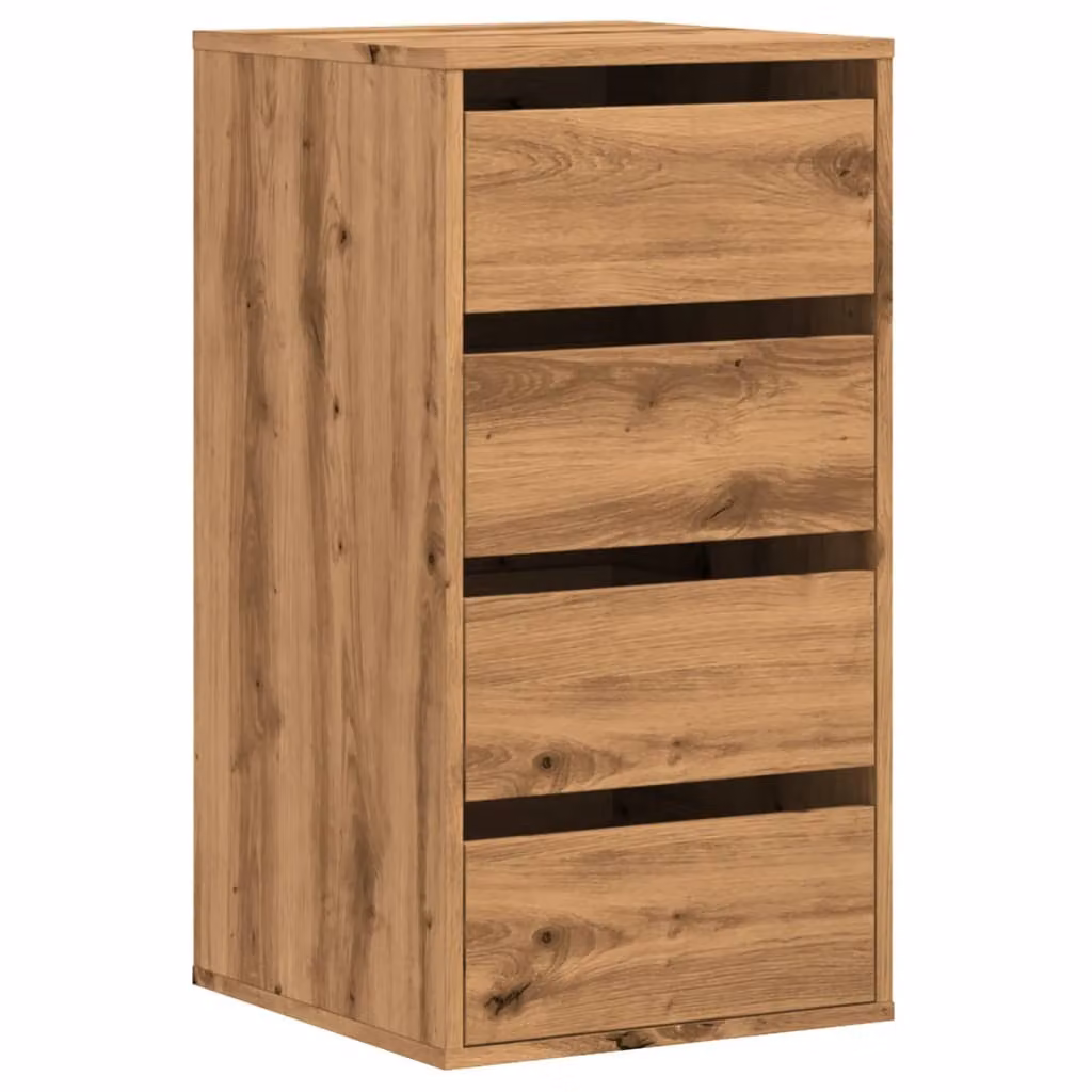 Cassettiera Angolare Rovere Artigianale 40x41x76cm Multistrato