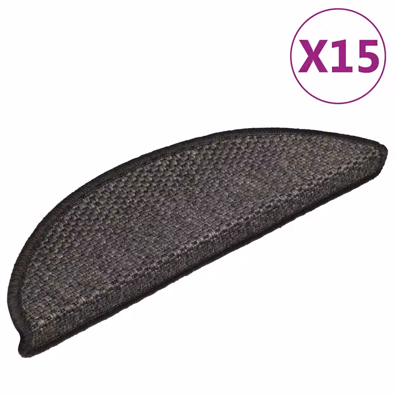 vidaXL Tappeti Autoadesivi Scale Aspetto Sisal 15 pz 56x17x3 cm