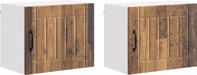 Armadietto a muro LUCCA 2 pcs Legno antico 50 x 31 x 40 cm