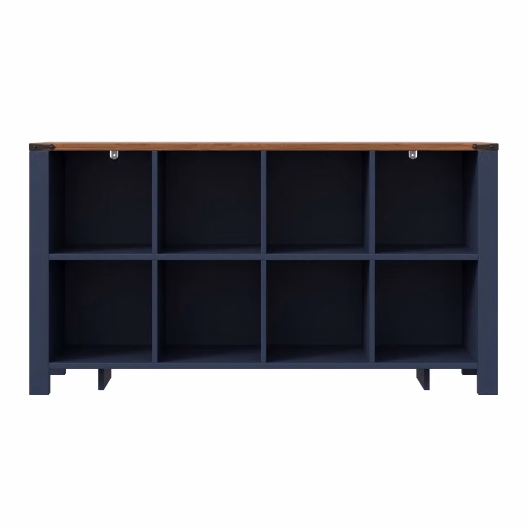 Mobile multiuso Minimal con ripiani in legno MDF blu, L: 140 cm, P: 34 cm, H: 75 cm – 2