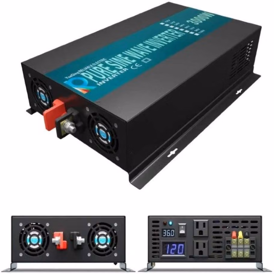 Convertitore 3000W – Convertitore di tensione – 24V a 230V – Onda sinusoidale pura – Raffreddamento efficiente – Costruzione robusta