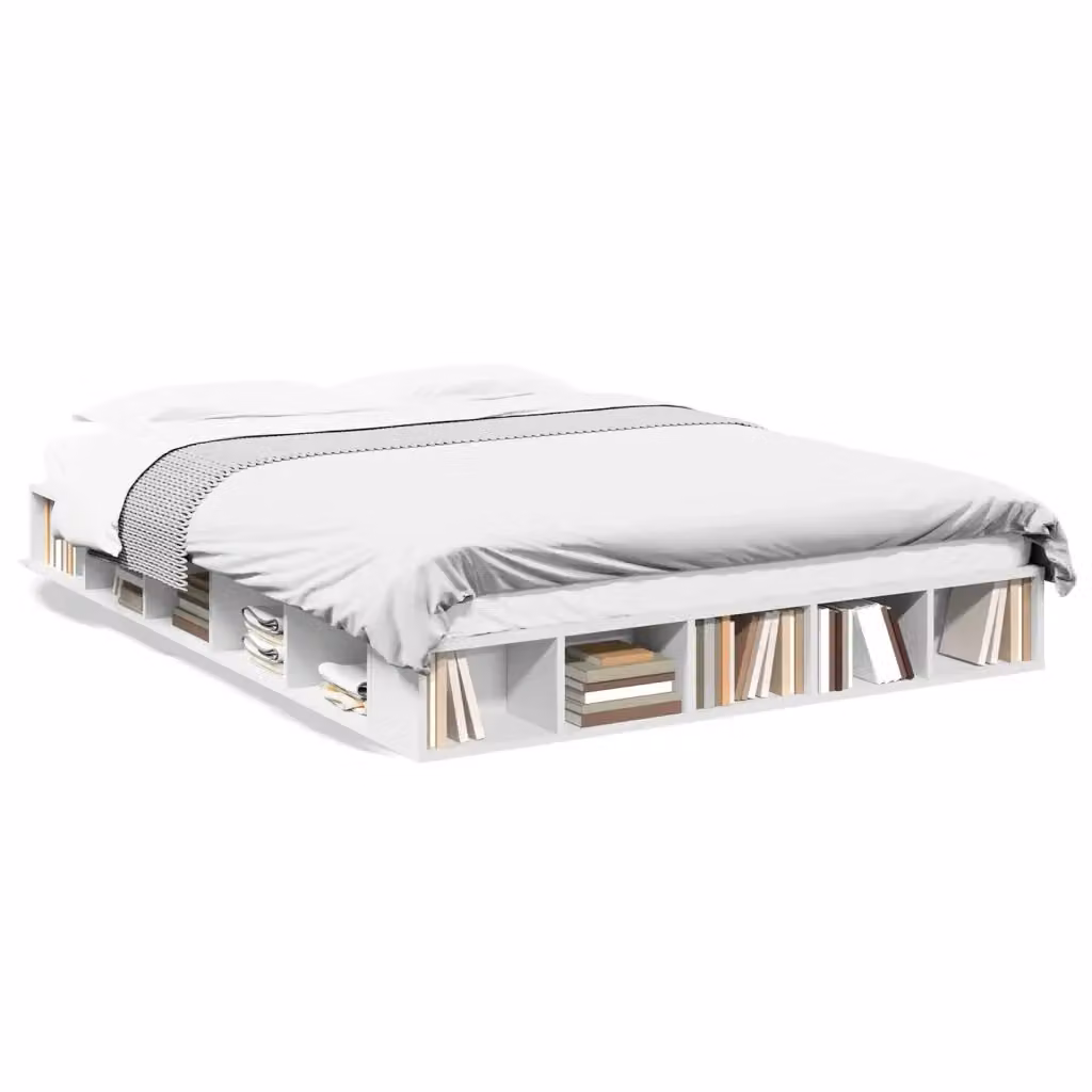 vidaXL Giroletto Bianco in Legno Multistrato L: 140 cm, P: 200 cm – 2