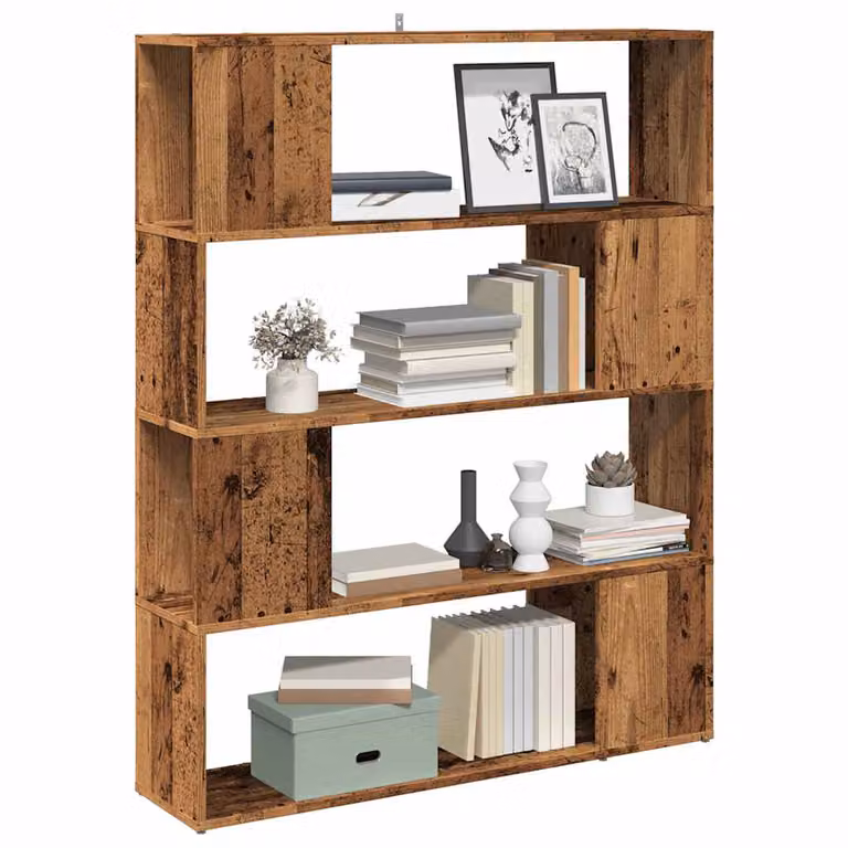 vidaXL Libreria/Divisorio in Legno Vecchio 100x24x124,5 cm