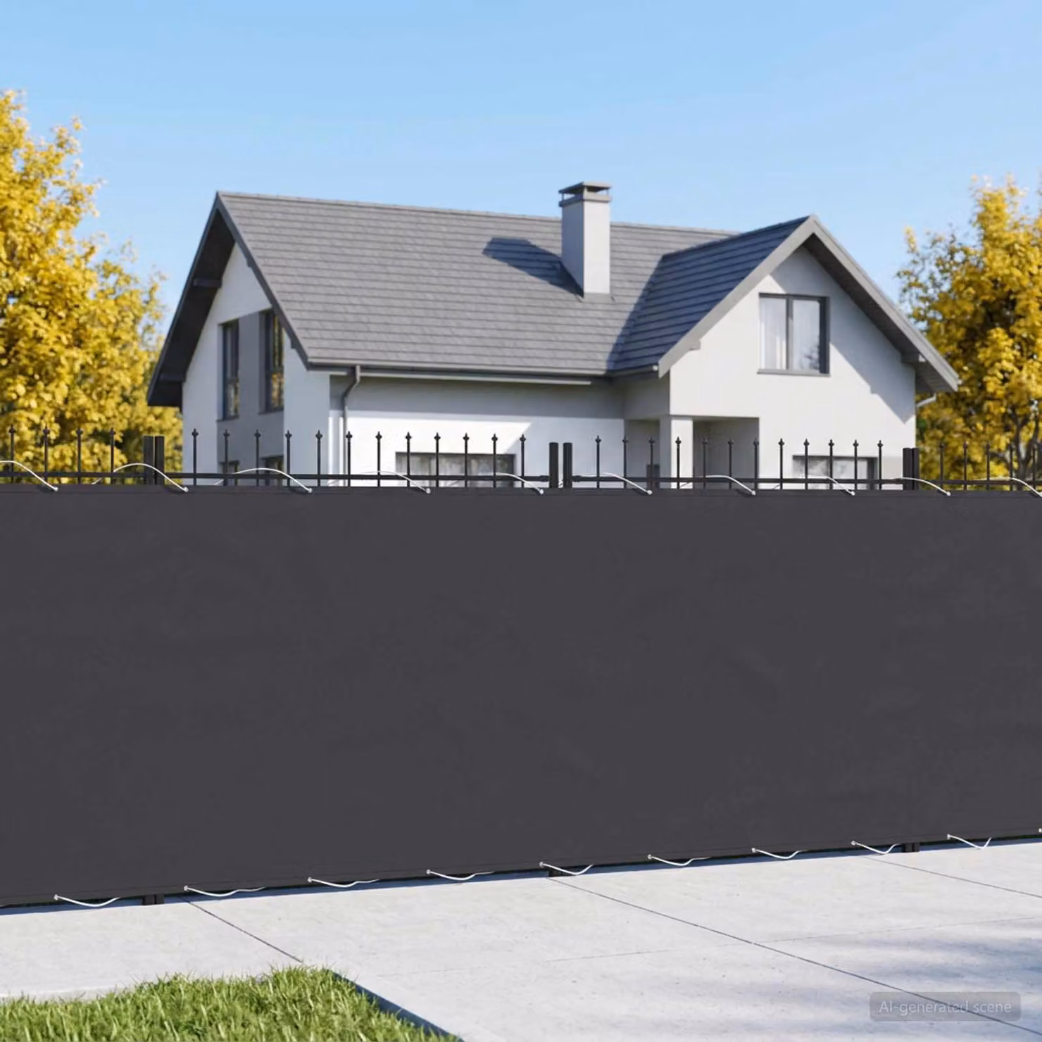 Schermo di privacy per balcone vidaXL in poliestere, colore antracite, H: 180 cm x L: 25 m