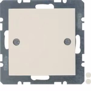 Berker 10098912 Tappo cieco con elemento centrale e fissaggio a vite, bianco lucido, Berker S.
