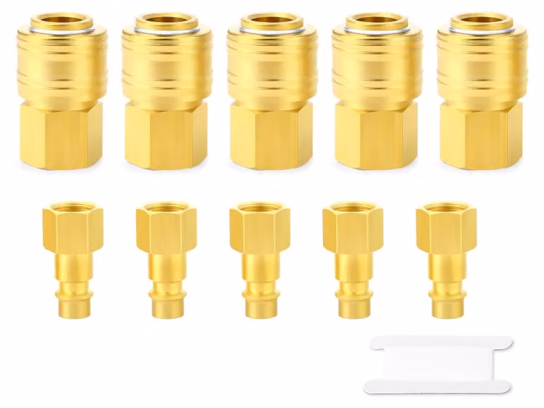 Set di 10 raccordi rapidi per utensili pneumatici