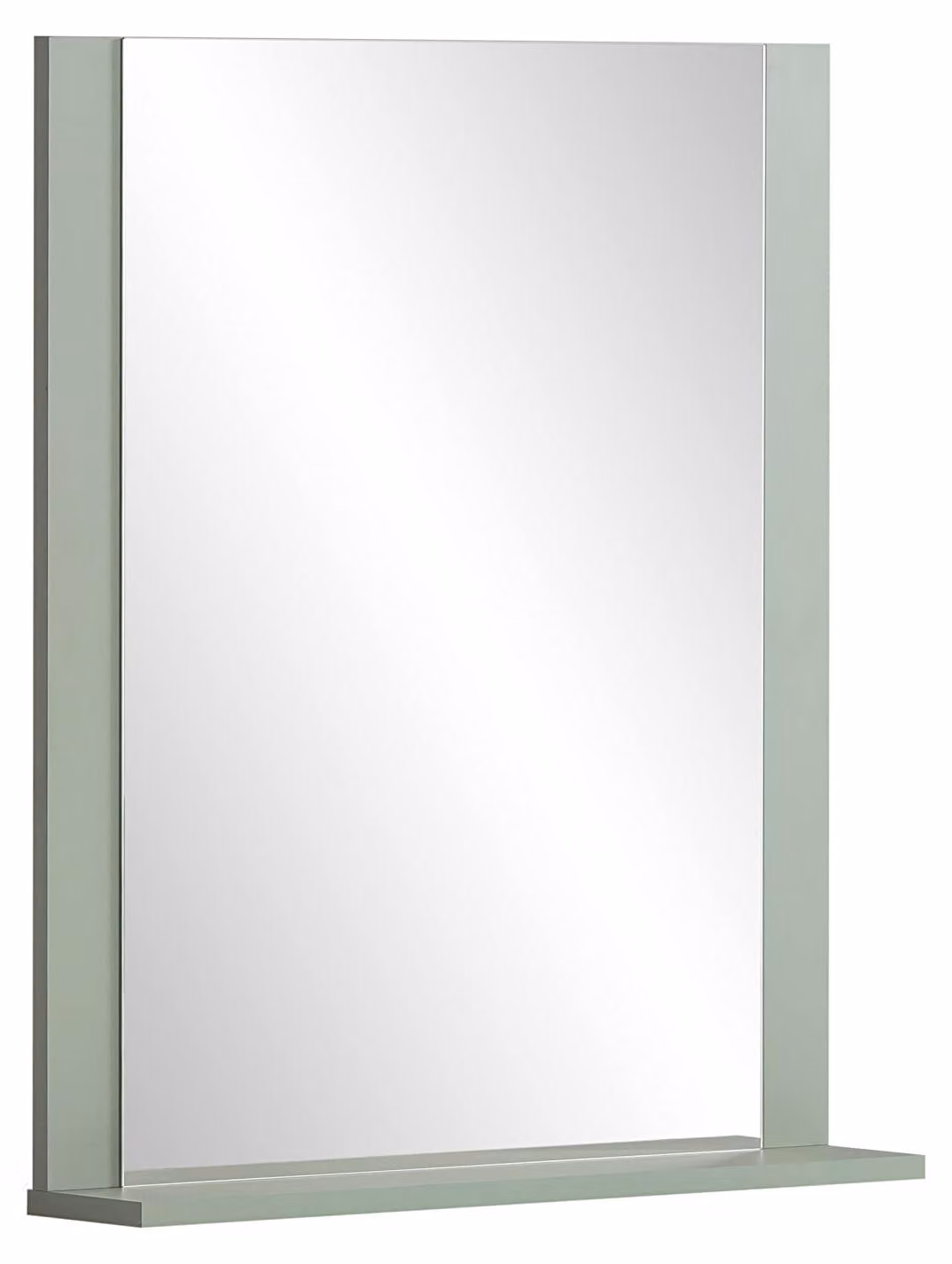Specchio con ripiano, colore pistacchio, dimensioni 59,6 x 12,3 x 71,1 cm