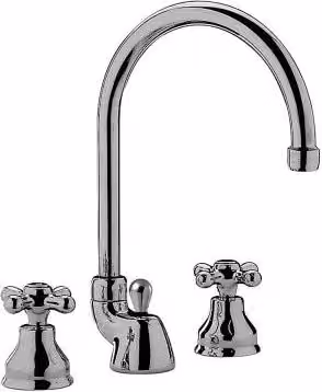 Batteria lavabo Paffoni Iris con canna orientabile e scarico incluso, colore argento
