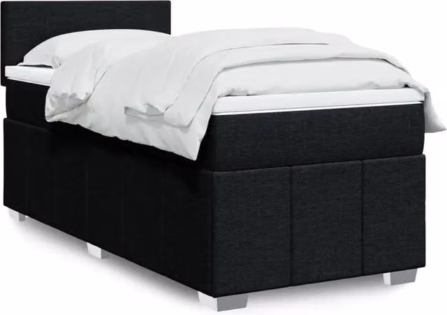 Giroletto a Molle con Materasso Nero 80x200 cm inTessuto 3289190