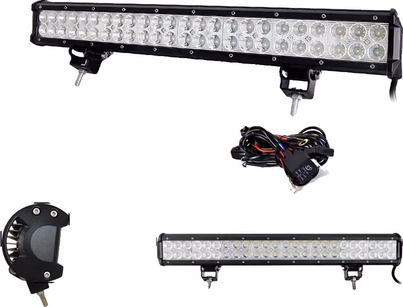 Striscia luminosa a LED, design a doppia fila, temperatura di colore 6000K, cavo da 22" 144W