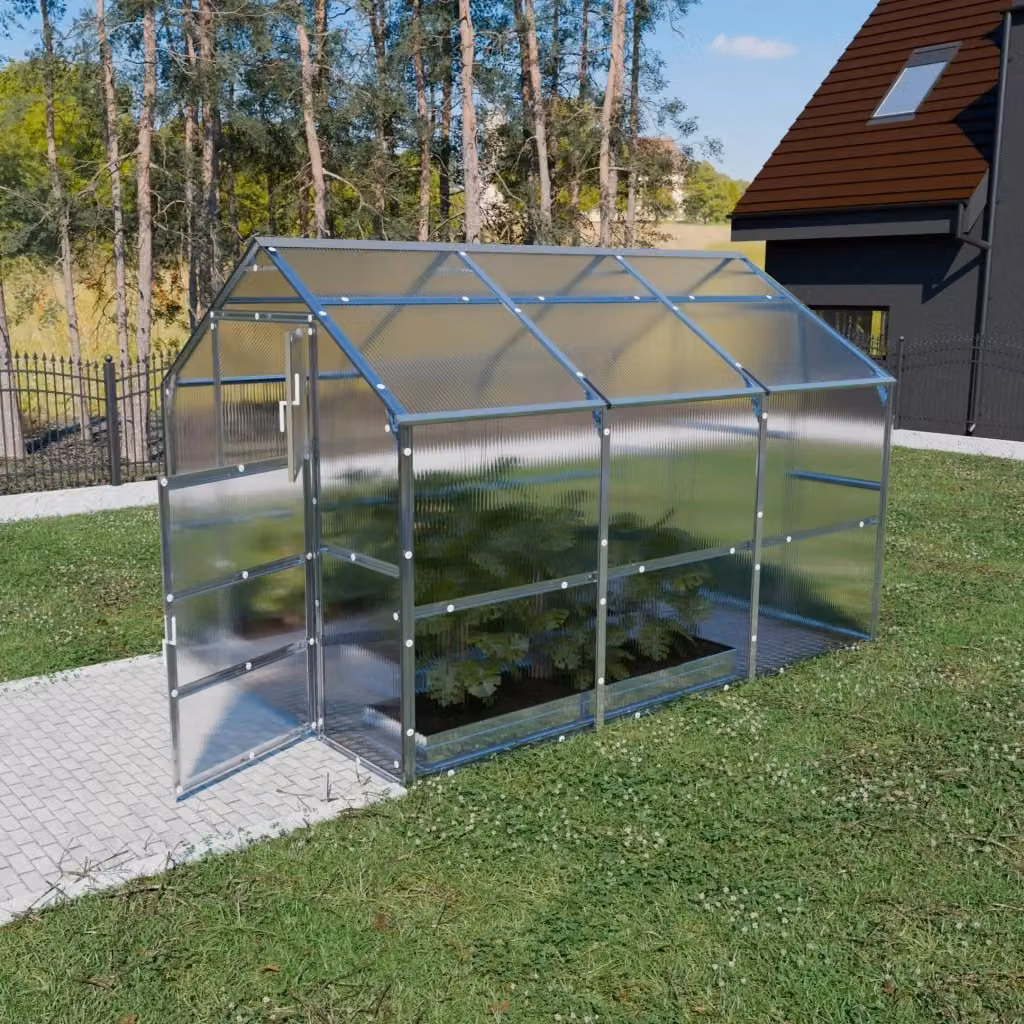 Serra da giardino KLASIKA BERNARD in policarbonato trasparente con struttura in acciaio zincato e alluminio, L: 3 m, P: 2,35 m – 2