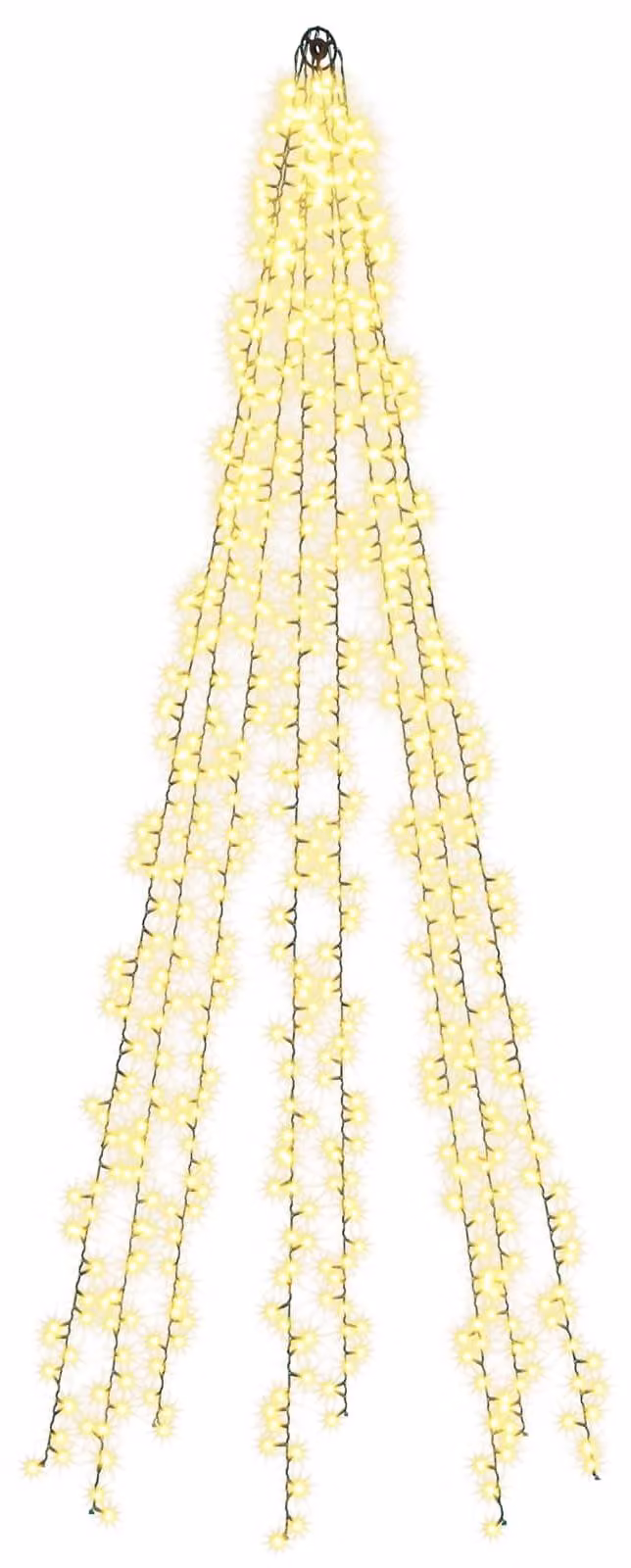 Illuminazione per albero di Natale con 8 LED, 1000 LED, luce bianca calda