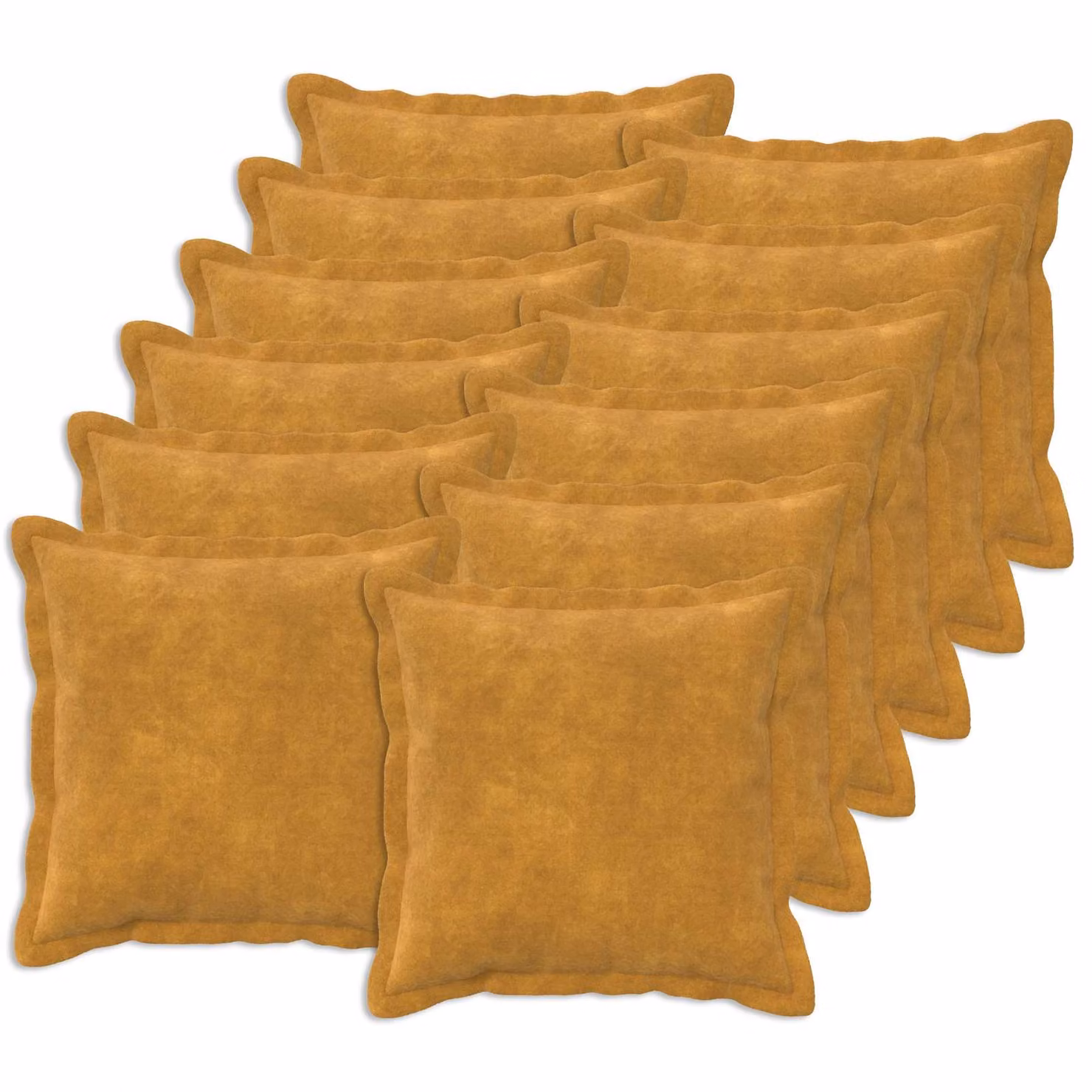 vidaXL Cuscino con cuscino HOUTEN 12 pz Giallo Fleece in microfibra