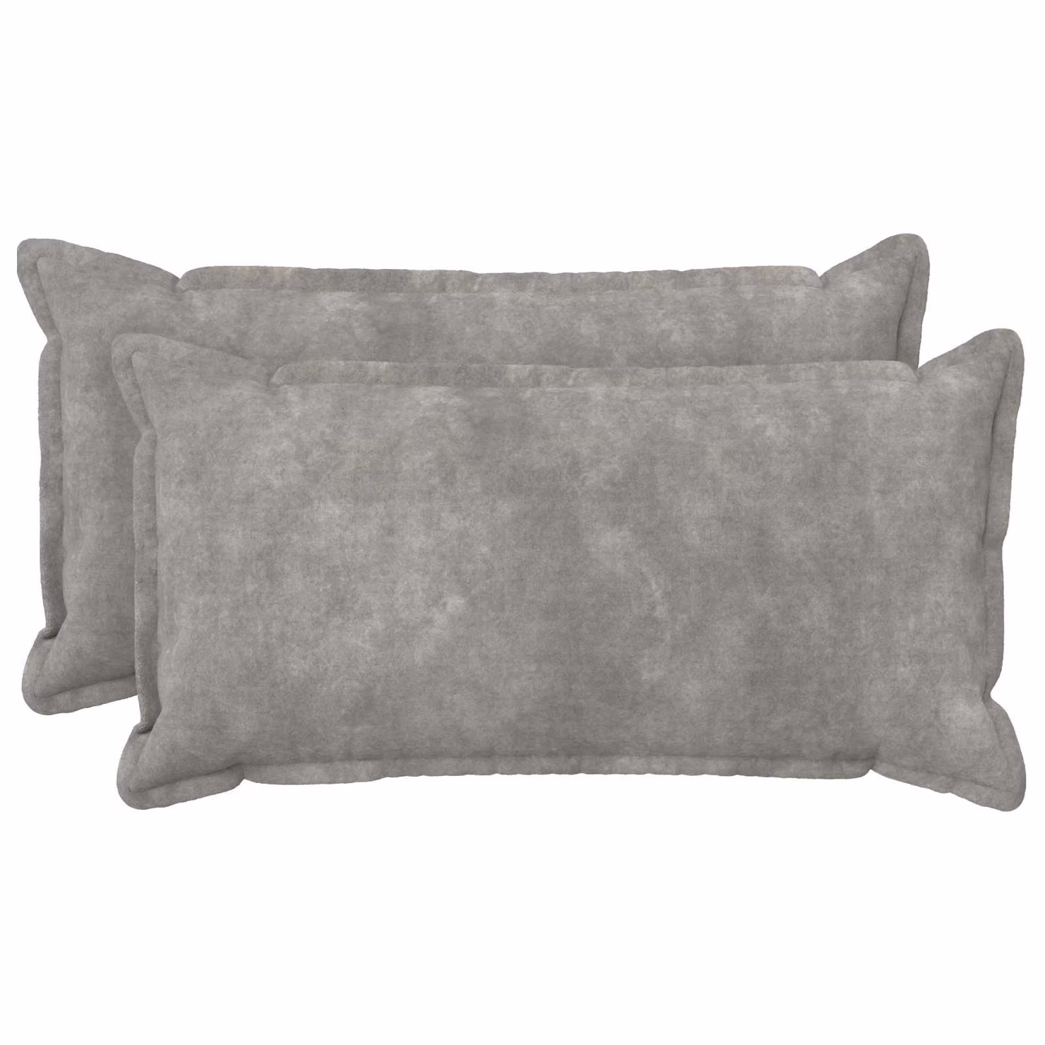 Set di 2 federe vidaXL HOUTEN in microfibra grigio chiaro, L 40 cm x P 80 cm