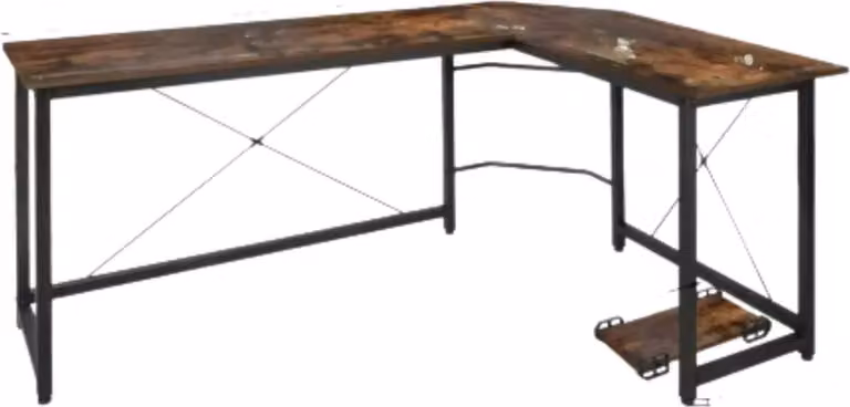 Scrivania a L - Per la casa e l'ufficio - Postazione per computer e giochi - Scrivania per lo studio 190x120x75cm - Look legno