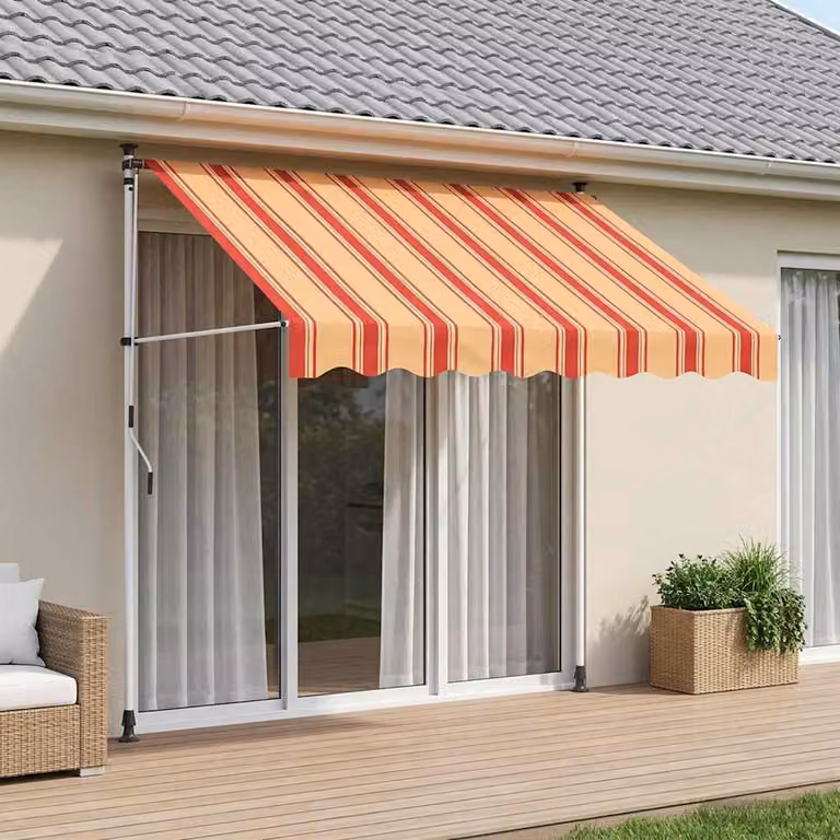 Tenda retrattile manuale vidaXL Multicolore in poliestere L: 300 cm, P: 115 cm, H: 300 cm