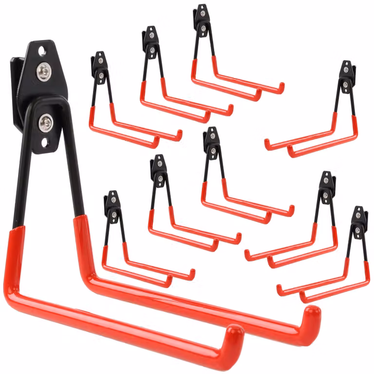 Set di 10 ganci per cassetta degli attrezzi - 19 cm - Capacità di carico 25 kg - Ideali per garage e officine