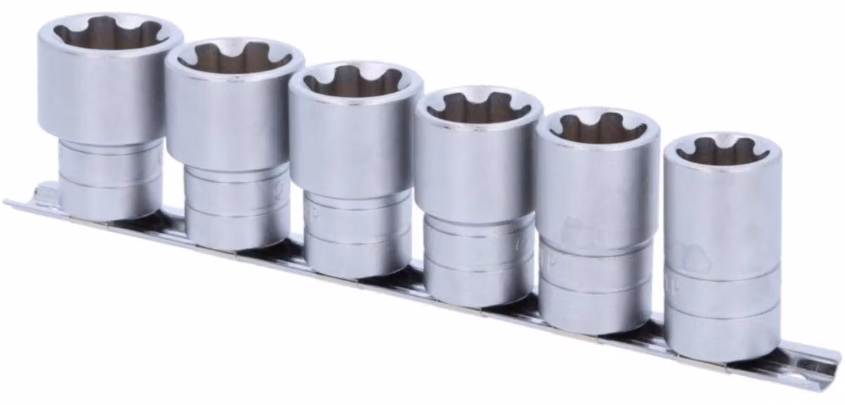 KS TOOLS Set di bussole Torx-E-Plus da 1/2" 6 pz. EPL22-EPL32 - 911.3135