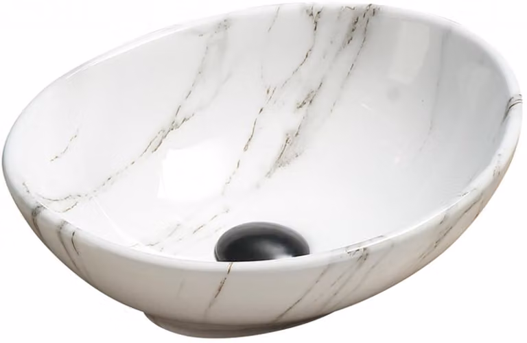 Mexen Elza lavabo da appoggio 40 x 33 cm, bianco pietra - 21014091