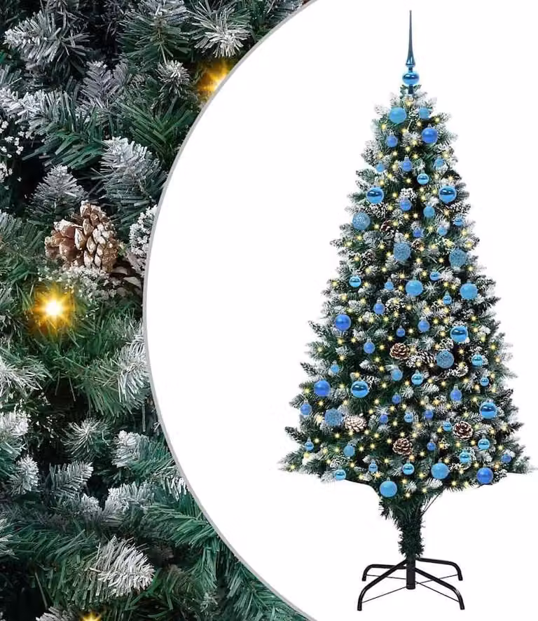 Albero di Natale artificiale con 300 LED Verde 180 cm