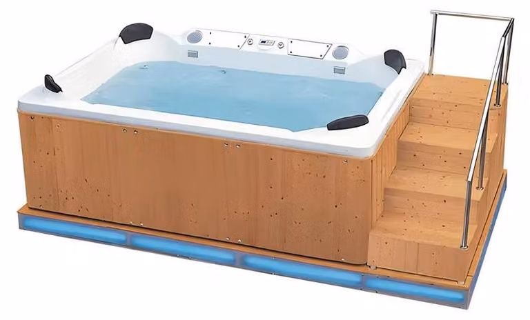 Hydromassagewanne Massagebecken Whirlpool Blubberbad Spa-Bad 356x202 cm